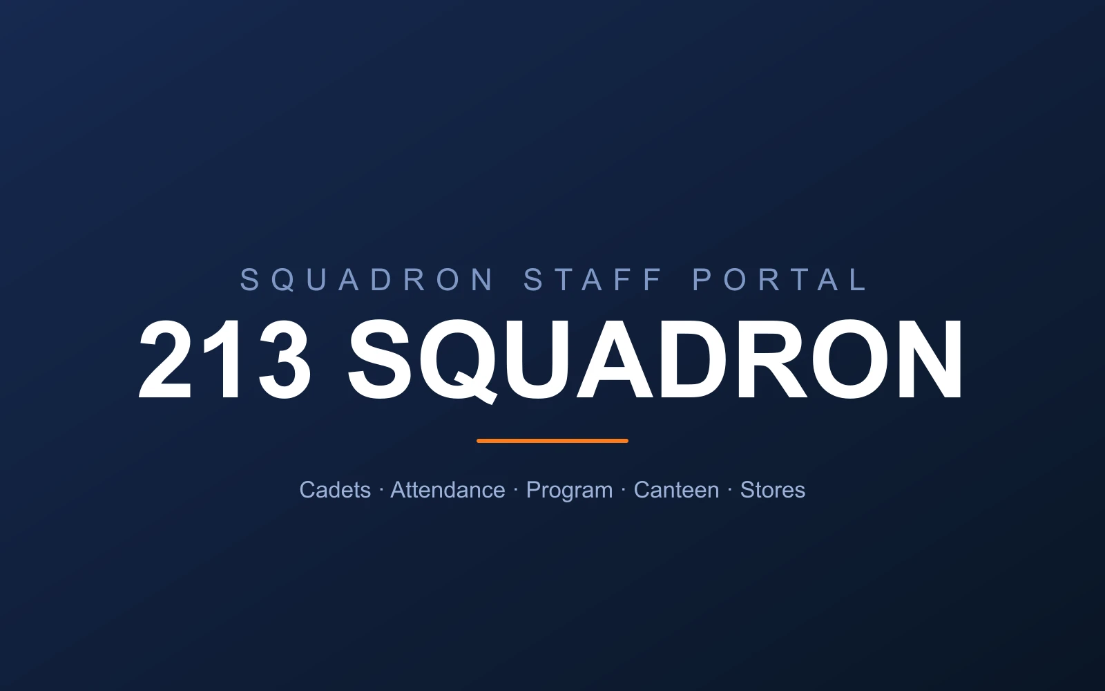 213 Squadron — squadron staff portal and management platform